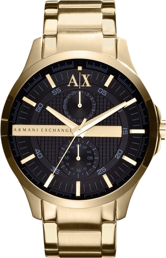 Armani Exchange Watch for Men with a gold Stainless Steel Strap